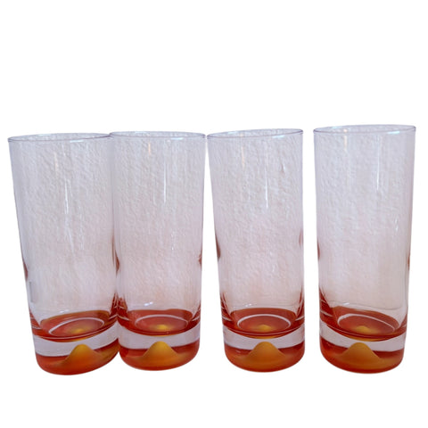 Vintage Luminarc Etna Orangeade Lava Glasses
