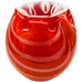 Fenton Robert Barber Ruffled Bowl Orange White Swirl Vase