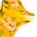 Vintage Fenton Amber Glass Hand Painted Ruffle Floral Lamp