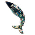 Los Castillo Mexican Silver Mosaic Abalone Shell Inlay Fish Bottle Opener