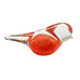Vintage Orange Clear Bird Art Glass Figurine