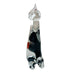 Vintage Murano Italy Black Clear Glass Seated Cat Figurine Sculpture