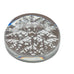 Vintage Snowflake Glass Holiday Paperweight