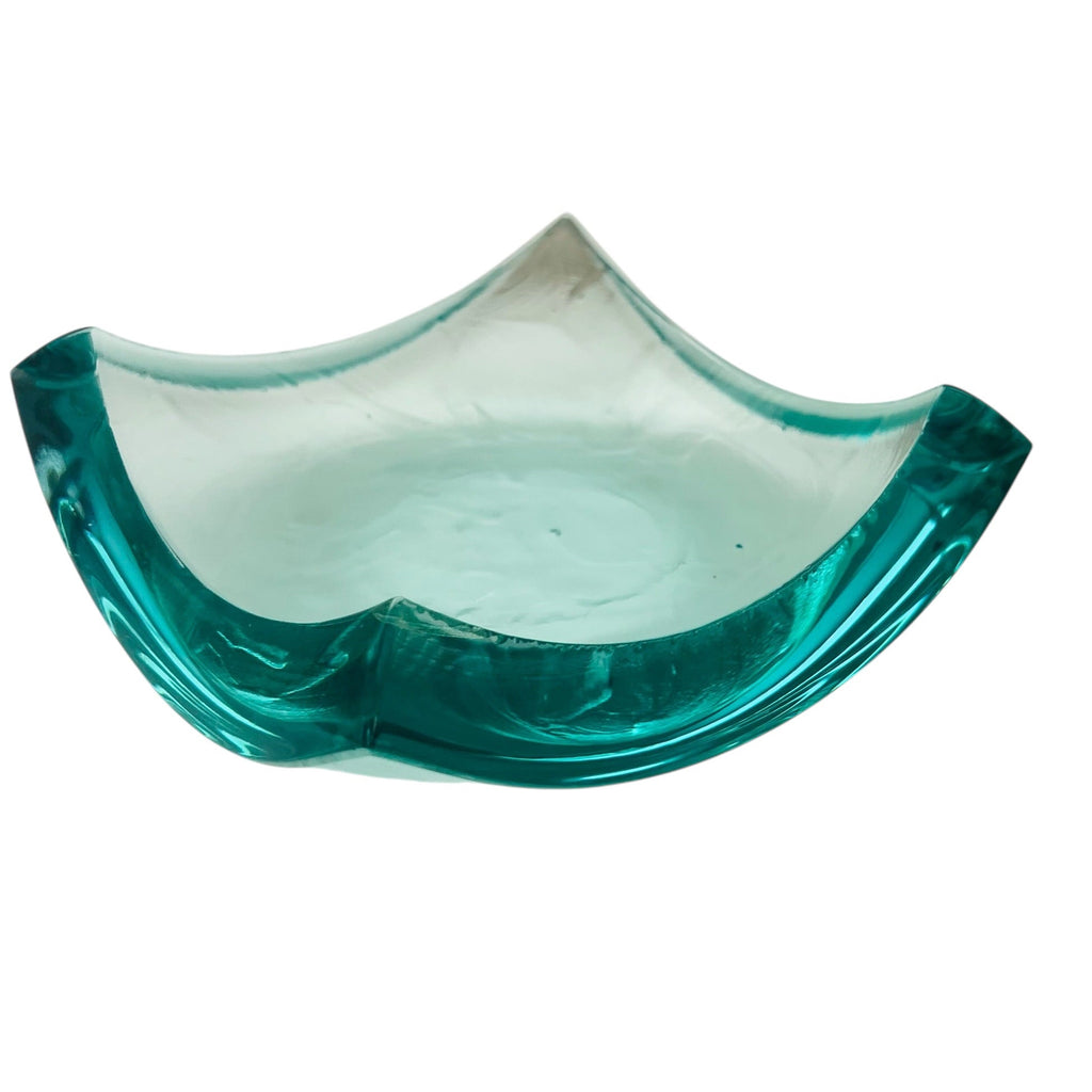 Vintage Stephen Schlanser Art Glass Catch All Tray Signed Bowl