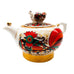 Vintage Russia St. Petersburg Floral Teapot with Gold Accents