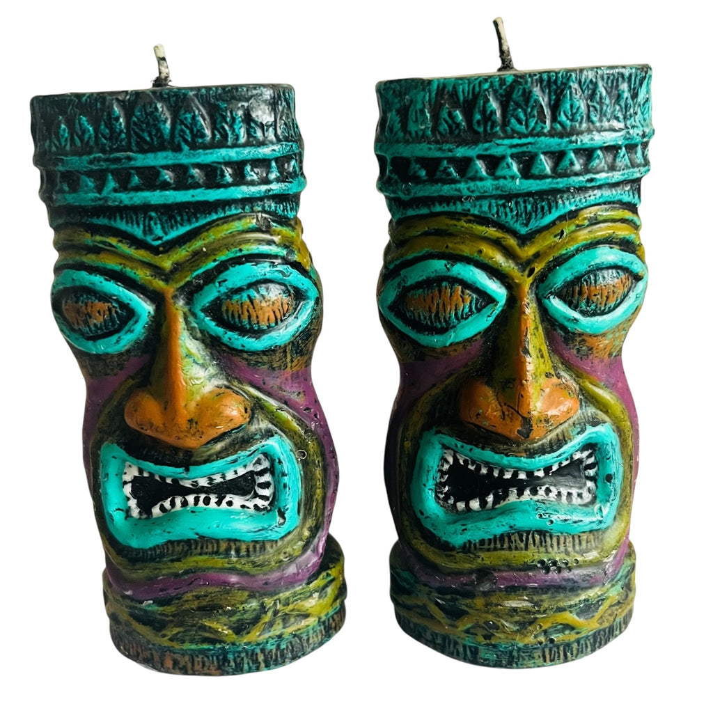 Vintage Hawaiian Tiki God Wax Candles