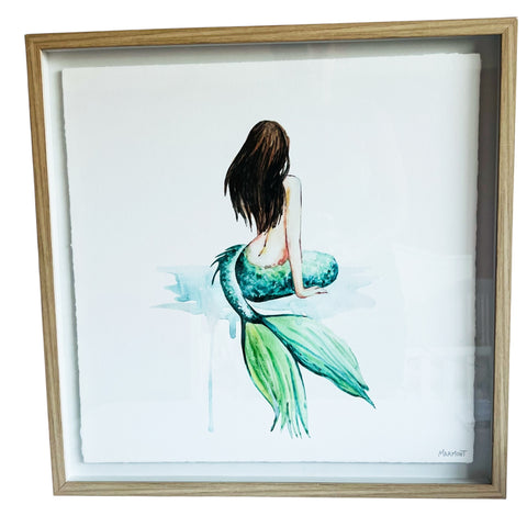 Marmont Hill Mermaid Wanderer Art Framed Print