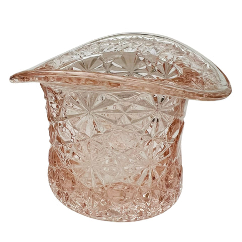 Vintage Fenton Pink Depression Glass Top Hat Glass Holder