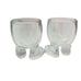 Clear Glass Egg Cups with Feet – Set of 2