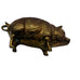 Vintage Solid Brass Pig Hog Patina Figure
