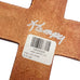 Inlay Decorative Textured Cross Wall Hanging with Blue Hearts