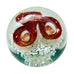 Vintage Hand Blown Floral Art Glass Paperweight