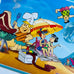 The Flintstones "Beach Picnic" Cartoon Beach Scene Art Framed Print