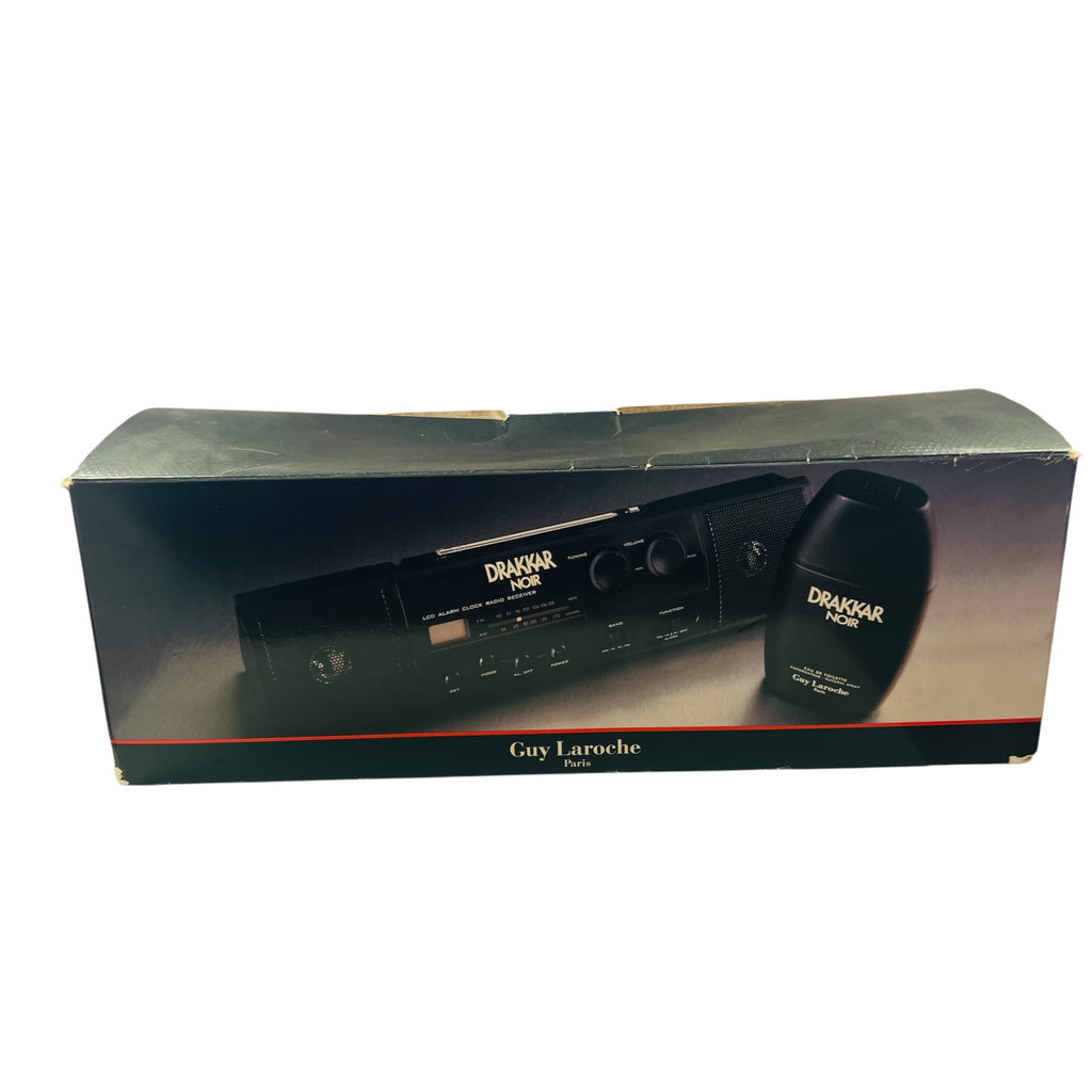 Vintage Drakkar Noir Alarm Clock Radio with 3.4 oz. Spray