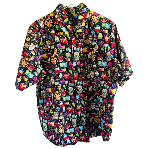 The Magic Coffee Colorful Foodie Disney Snacks Patterned Men's Shirt