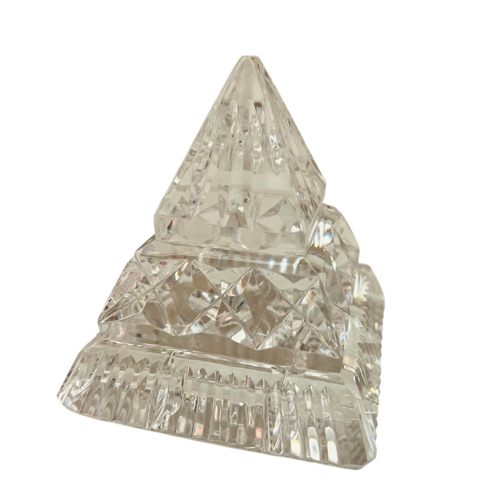 Vintage Waterford Crystal Pyramid Clear Paperweight