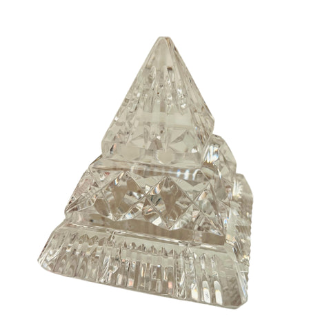 Vintage Waterford Crystal Pyramid Clear Paperweight