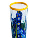 Mad Art Clear Blue Flower Cylinder Signed Vase