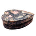 Heart Shaped Stone Pink Inlay Flowers Trinket Box