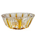 Vintage Depression Starburst Amber Glass Clear Bowl