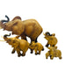 Vintage Guido Cacciapuoti Elephant Figurine Italy Signed Ceramic Porcelain 4PC