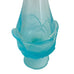Vintage Viking Spring Blossom Collection Aqua Blue Satin Glass Swung Leaf Vase
