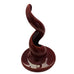 Glossy Maroon Ceramic Spiral Sculpture Incense Burner