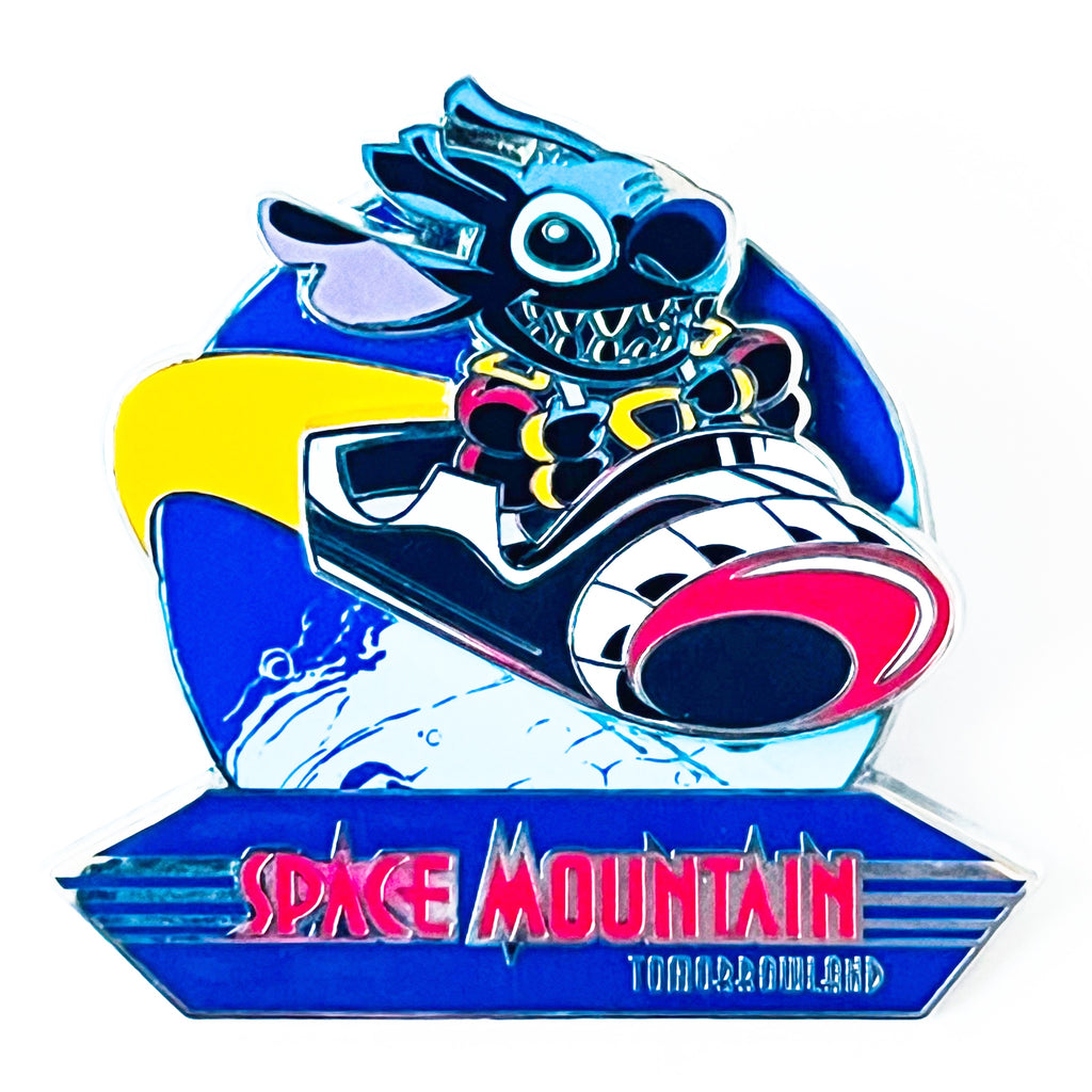 Disney Space Mountain Stitch Retro Slider Pin