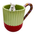 Starbucks Holiday Ceramic Bunny Mug w/ Candy Cane Handle