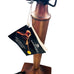 Vintage Fenton Amber Glass Hand Painted Ruffle Floral Lamp