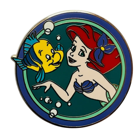 Disney Pin Ariel & Flounder Best Friends Circle Mystery Collection Pin