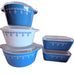 Vintage Pyrex Snowflake Blue Garland 10pc  Lidded Casserole Set