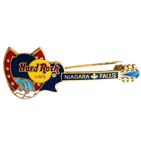 Hard Rock Cafe Niagara Falls Canada Horseshoe Falls Guitar Lapel Pin