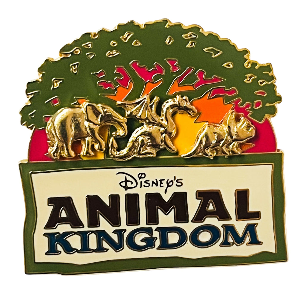 Disney WDW Walt Disney World Animal Kingdom Theme Park 2000 Gold Pin