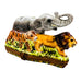 Vintage Elephant Lion Tiger Limoges France Hand Painted Trinket Box