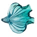 Barbini Murano Sommerso Blue Italian Art Glass Seashell Bowl