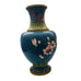Vintage Floral Blue Cloisonné Vase