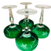 Vintage Emerald Vintage Green Cut Crystal Champagne Glasses Set of 4