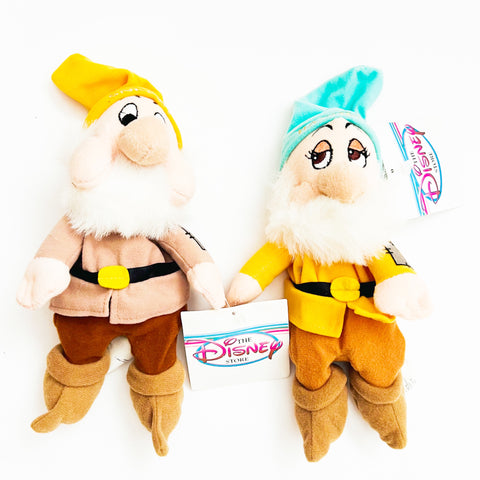 Disney Store Snow White and the Seven Dwarfs Sneezy & Bashful Plush