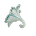 Vintage Art Glass Short Stem Stand Swirl Flower