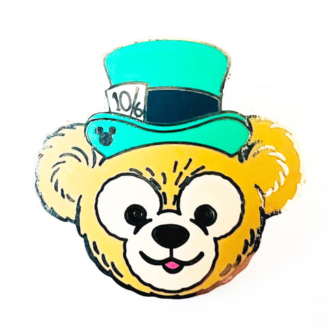 Disney Mad Hatter Duffy Bear Hat  2013 Hidden Mickey Alice in Wonderland Pin