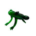 Vintage Art Glass Green Frog w/ Spots Mini Figurine