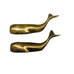 Vintage Solid Brass Whale Paperweight Figurine -Pair