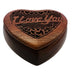 Lasercraft USA Heart-Shaped Wooden Trinket Music Box "I Love You"