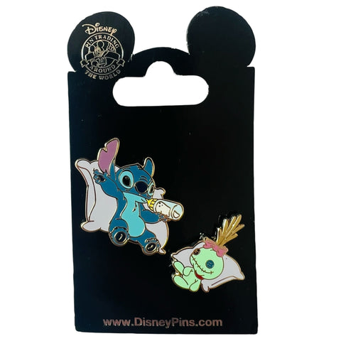Disney WDW Stitch and Scrump on Pillows Lilo & Stitch Pin