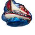 Vintage North Pole Star Blue and Red Holiday Ornament