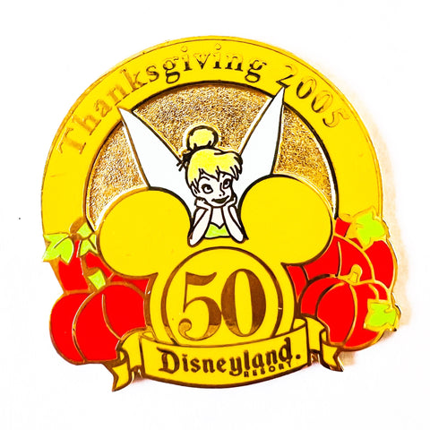Disneyland Tinkerbell Cast Exclusive 50th Anniversary Thanksgiving Holiday Series Pin