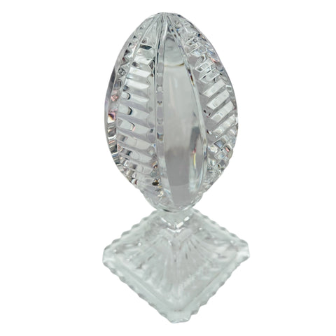Hand Cut Lead Crystal Pedestal Egg Paperweight