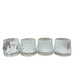 Whiskey Clear Textured Glass Set of Four