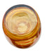 Vintage Hand Blown Amber Orange and Red Threaded Art Glass Vase